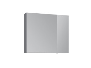 Badkamermeubel met spiegel "Nuvola 80 v2" - 75 x 16 x 66 cm - Grijs