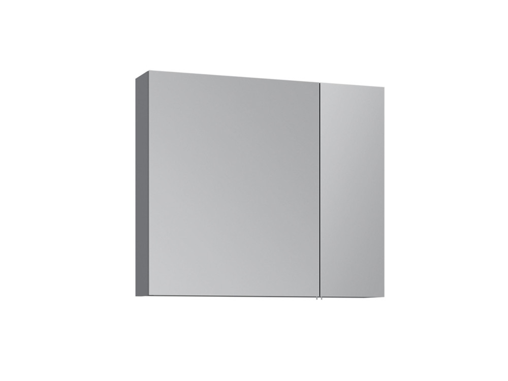 Badkamermeubel met spiegel "Nuvola 80 v2" - 75 x 16 x 66 cm - Grijs