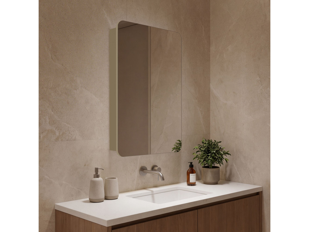 Badkamermeubel met spiegel "Orbit 50" - 50 x 16 x 71 cm - Mink
