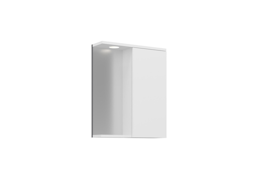 Badkamermeubel met spiegel "Purus 55" - 56 x 18 x 68 cm - Wit