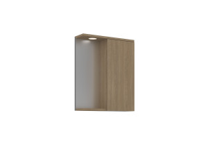 Badkamermeubel met spiegel "Purus 55" - 56 x 18 x 68 cm - Sonomo Oak