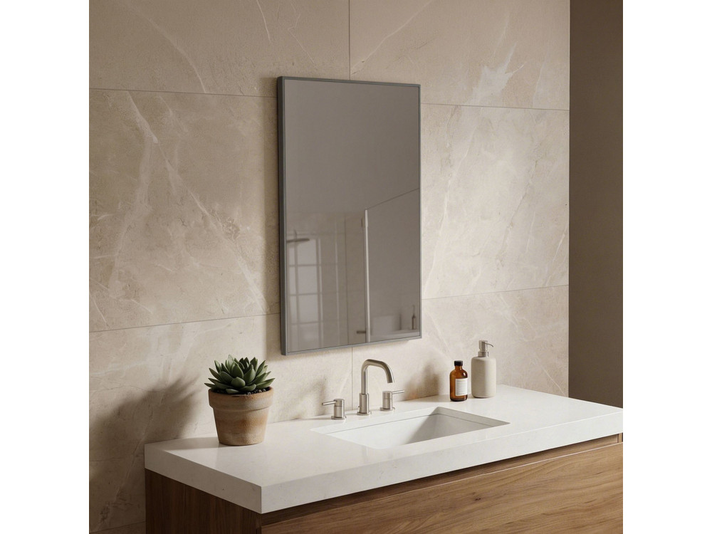 Decoratieve houten spiegel "Purus 55" -  cm - Transparant
