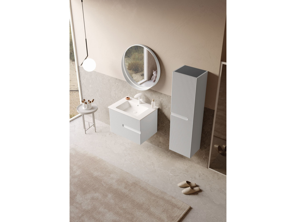 Decoratieve houten spiegel "Moonlight 75 v2" - 75 x 7 x 75 cm - Matwit