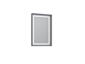 Decoratieve houten spiegel "Craft 60 x 90 v2" - 60 x 10 x 90 cm - Matgrijs