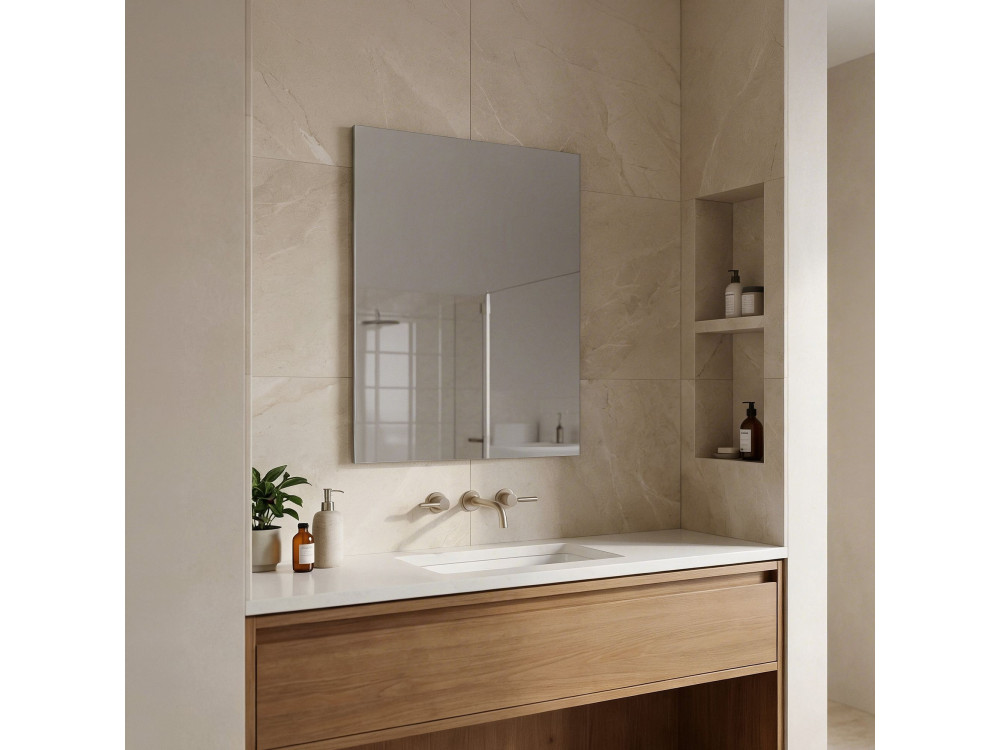 Decoratieve houten spiegel "Desna 50" - 55 x 2 x 64 cm - Transparant