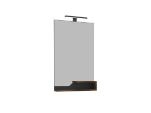 Decoratieve houten spiegel "Galia 60" - 60 x 14 x 100 cm - Dark Walnut