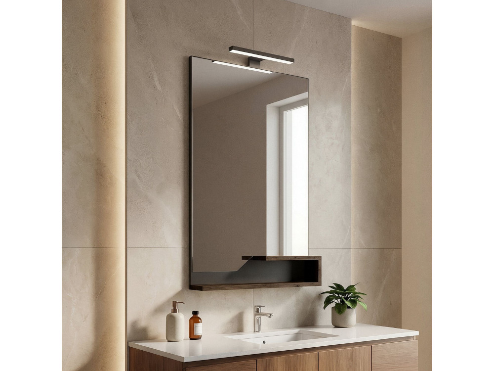 Decoratieve houten spiegel "Galia 60" - 60 x 14 x 100 cm - Dark Walnut