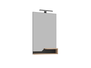 Decoratieve houten spiegel "Galia 60" - 60 x 14 x 100 cm - eikenhout