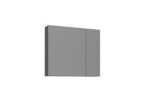 Badkamermeubel met spiegel "Bari 80" - 75 x 16 x 66 cm - Mat antraciet