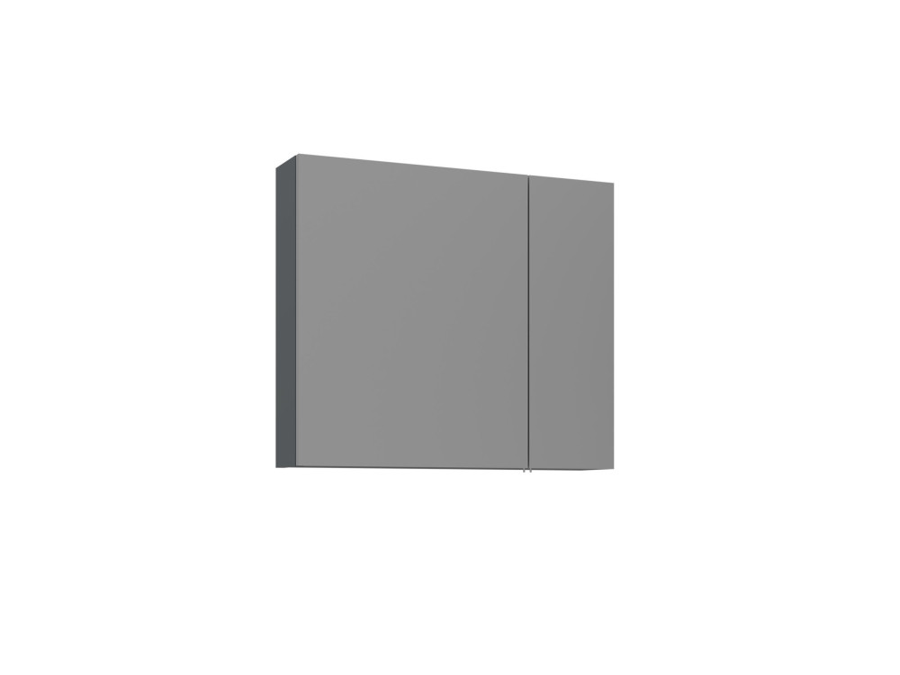 Badkamermeubel met spiegel "Bari 80" - 75 x 16 x 66 cm - Mat antraciet