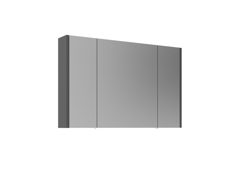 Badkamermeubel met spiegel "Arno 100" - 100 x 16 x 66 cm - Grijs / Antraciet