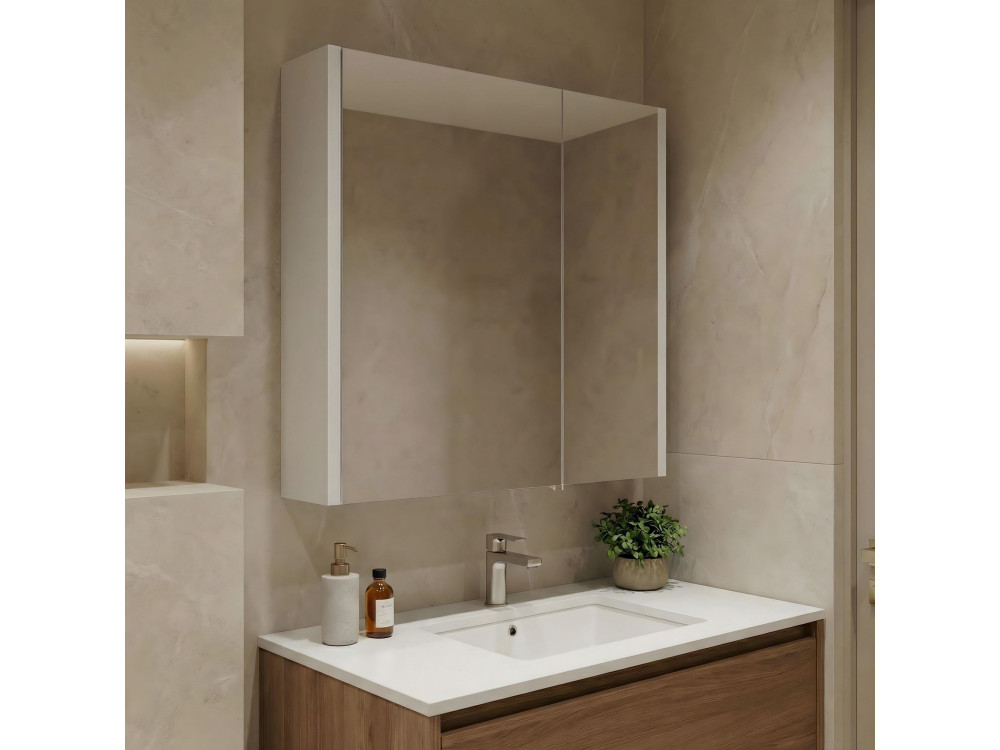 Badkamermeubel met spiegel "Arno 60" - 60 x 16 x 66 cm - Wit