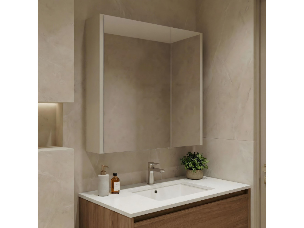 Badkamermeubel met spiegel "Arno 60" - 60 x 16 x 66 cm - Cashmere