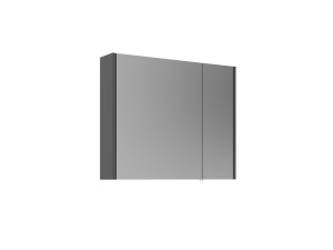 Badkamermeubel met spiegel "Arno 80" - 79 x 16 x 66 cm - Grijs / Antraciet