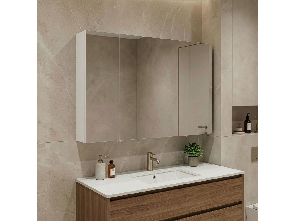 Badkamermeubel met spiegel "Bari 100" - 97 x 16 x 66 cm - Matwit