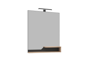 Decoratieve houten spiegel "Galia 80" - 60 x 14 x 100 cm - eikenhout
