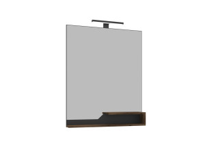 Decoratieve houten spiegel "Galia 80" - 60 x 14 x 100 cm - Dark Walnut