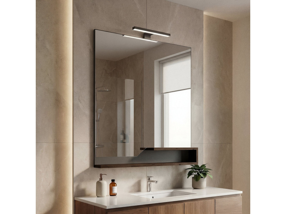 Decoratieve houten spiegel "Galia 80" - 60 x 14 x 100 cm - Dark Walnut
