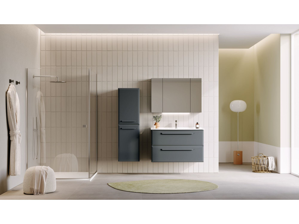 Badkamerkast "Nuvola 40 v3" - 40 x 32 x 138 cm - Antraciet