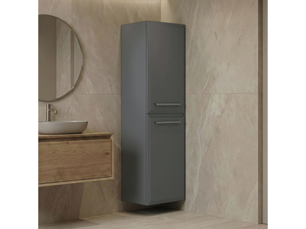 Badkamerkast "Nuvola 40 v3" - 40 x 32 x 138 cm - Grijs