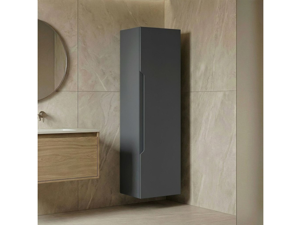 Badkamerkast "Messina 40" - 40 x 32 x 138 cm - Mat antraciet