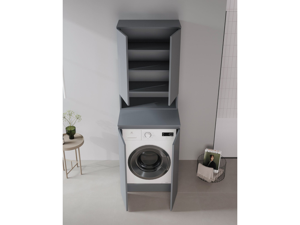 Badkamerkast "Bosco Lume 70" - 70 x 36 x 100 cm - Mat antraciet