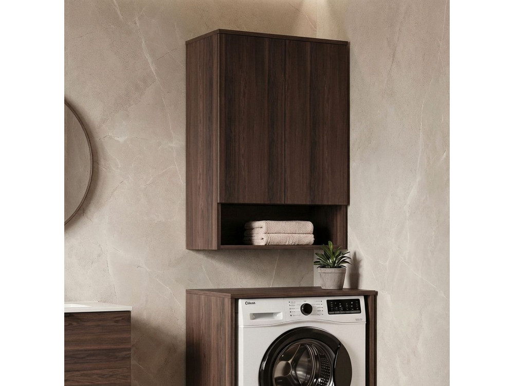 Badkamerkast "Bosco Lume 70" - 70 x 36 x 100 cm - Dark Walnut