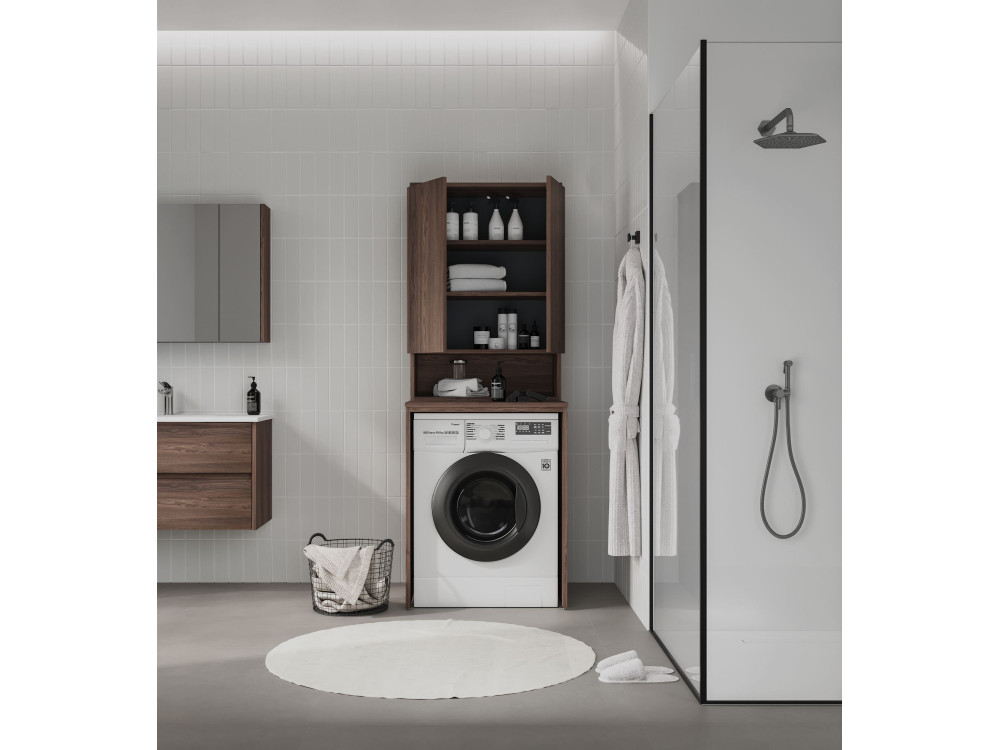 Badkamerkast "Bosco Lume 70" - 70 x 36 x 100 cm - Dark Walnut