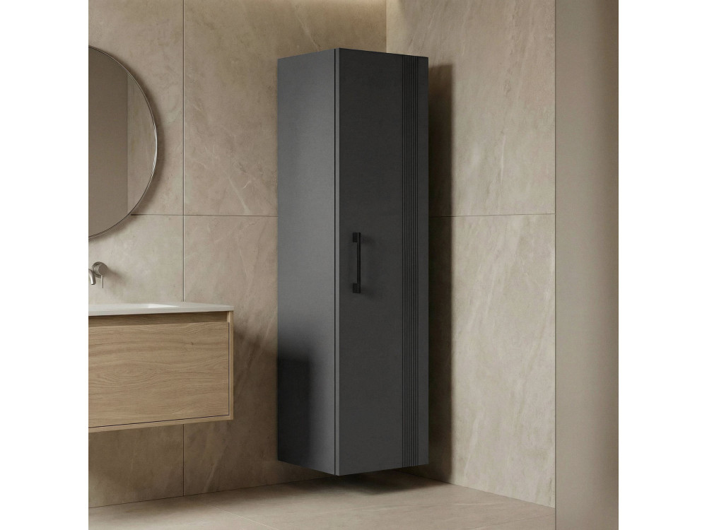 Badkamerkast "Bari 40" - 40 x 32 x 138 cm - Mat antraciet