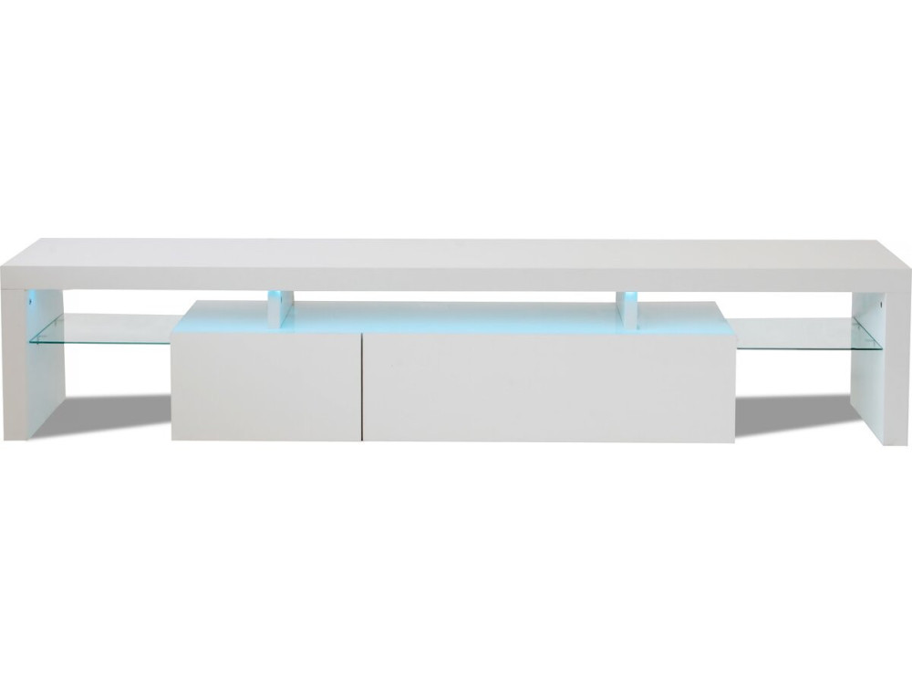 TV meubel met led gelakt "Tina" - 187,5 x 34 x 38 cm - Wit