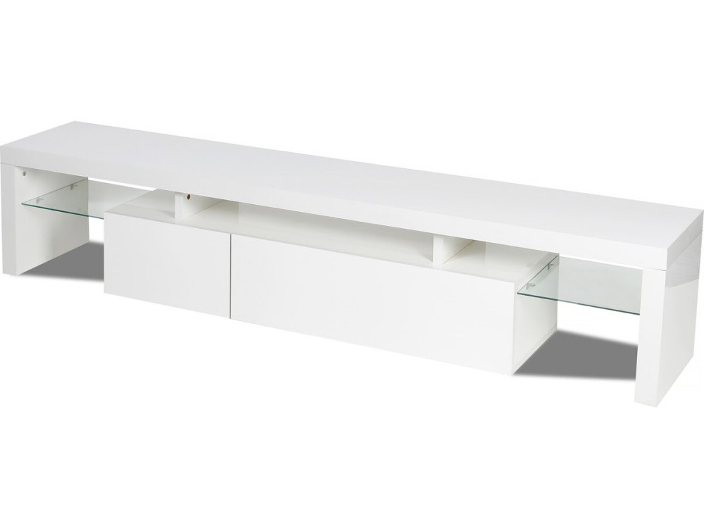 TV meubel met led gelakt "Tina" - 187,5 x 34 x 38 cm - Wit