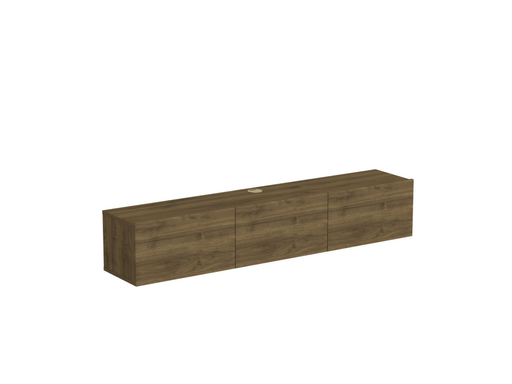Houten TV-meubel "Denby" - 160 x 31 x 29 cm - Notelaar