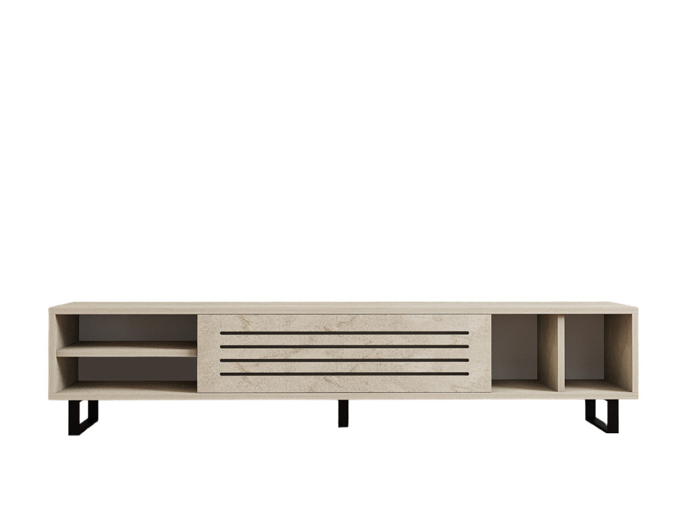 Houten TV-meubel "Safir" - 160 x 40 x 35 cm - Travertin