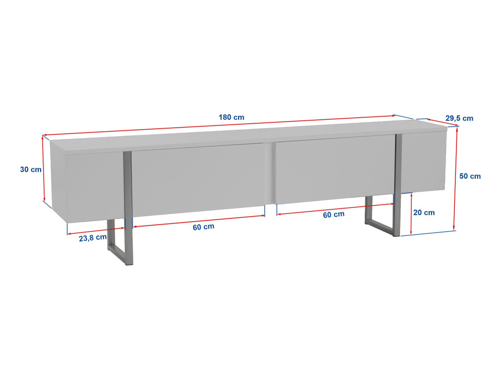 Houten TV-meubel "Serenity" 180 x 30 x 50 cm - Atlantic Pine