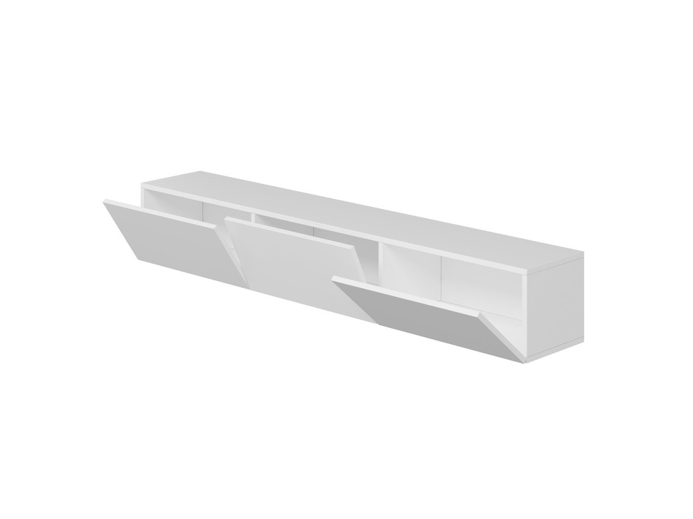 Hangend houten TV-meubel "Rigel" - 180 x 32 x 30 cm - Wit