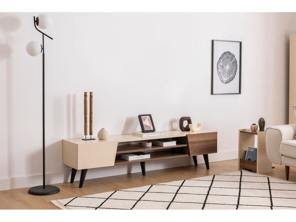 Clark" houten TV-meubel - 180 x 37 x 45 cm - Bruin