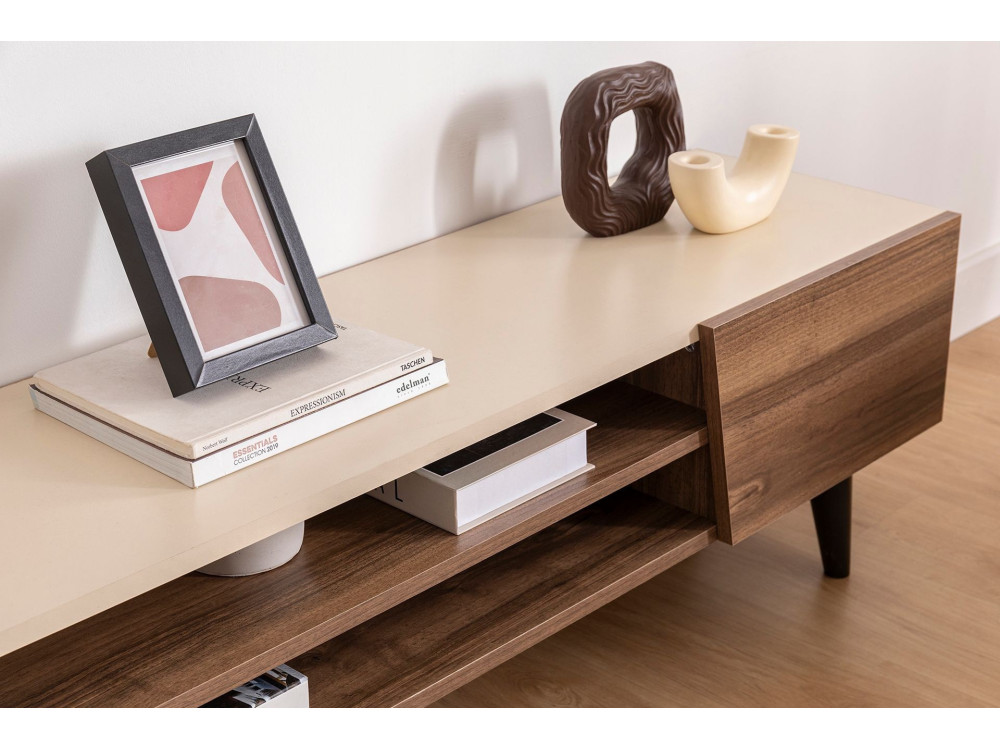 Clark" houten TV-meubel - 180 x 37 x 45 cm - Bruin