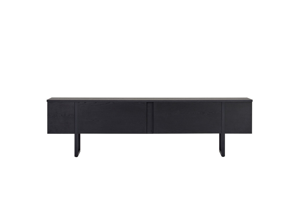 Onera" houten TV-standaard - 180 x 30 x 50 cm - Zwart / Zwart hout