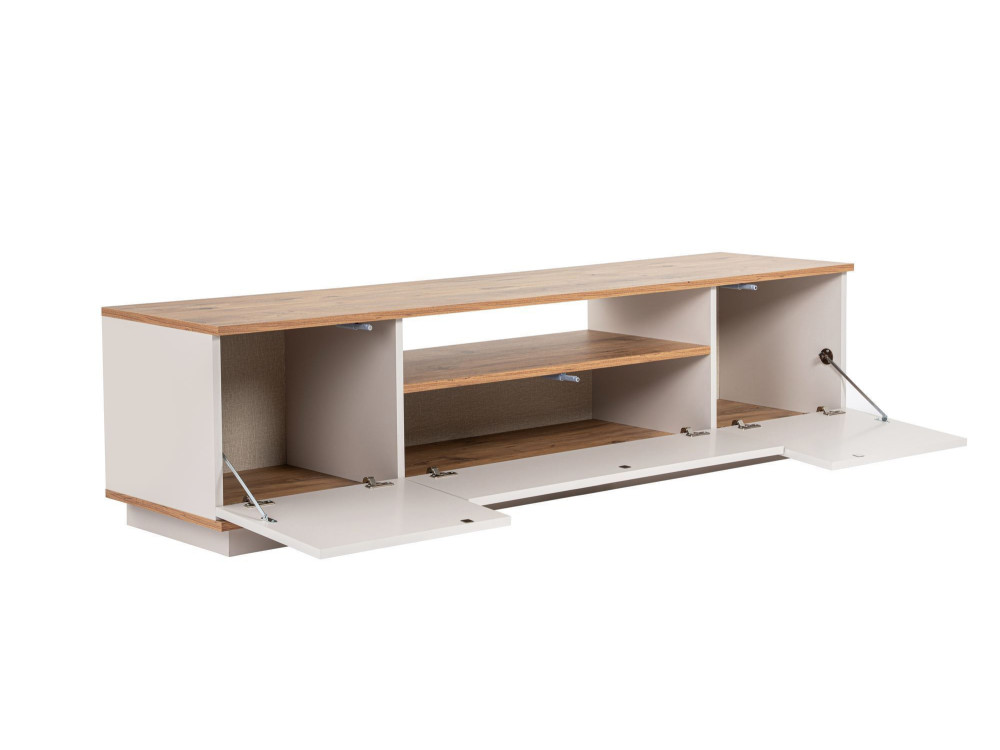 Houten TV-meubel "Veramont" - 180 x 44 x 44 cm - Crème
