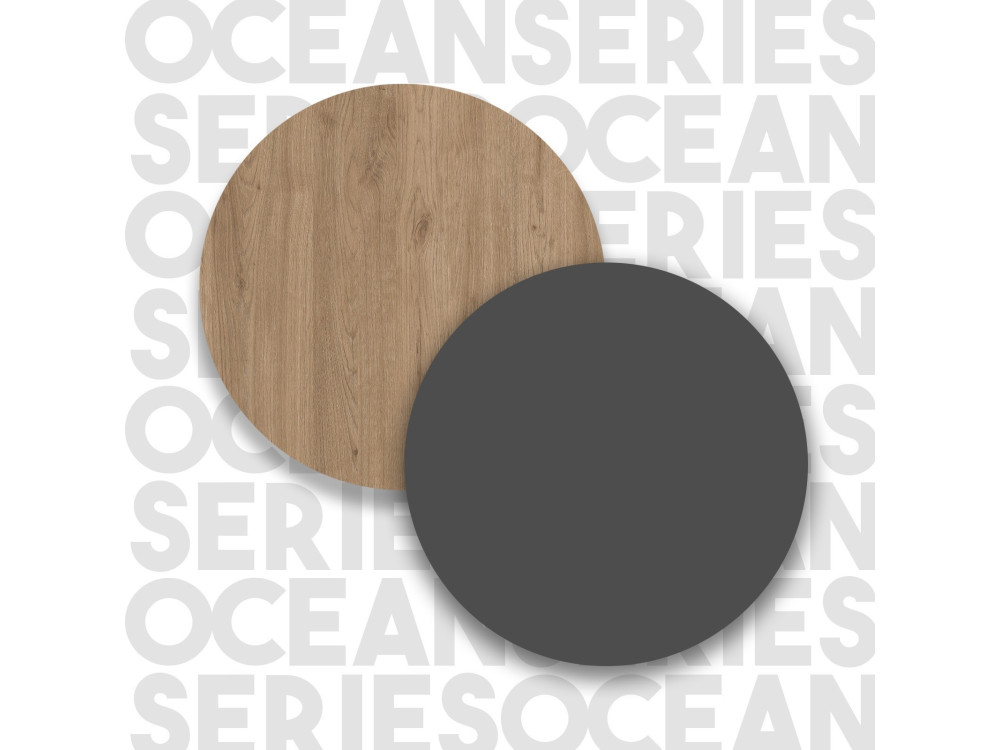 Calvin" houten console met spiegel - 100 x 30 x 76 cm - Bruin