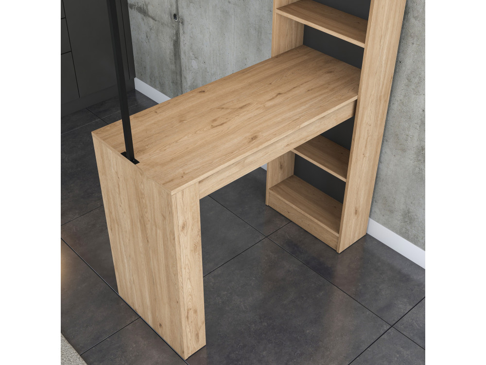 Jacob" houten eettafel met planken - 120 x 56 x 199 cm - Bruin