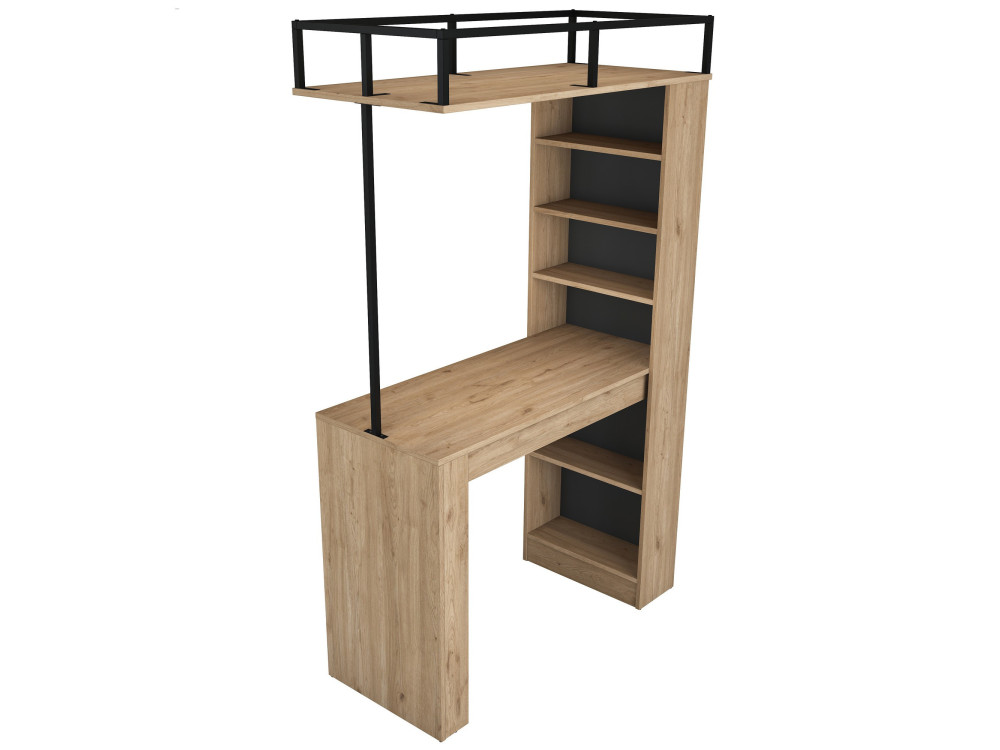 Jacob" houten eettafel met planken - 120 x 56 x 199 cm - Bruin