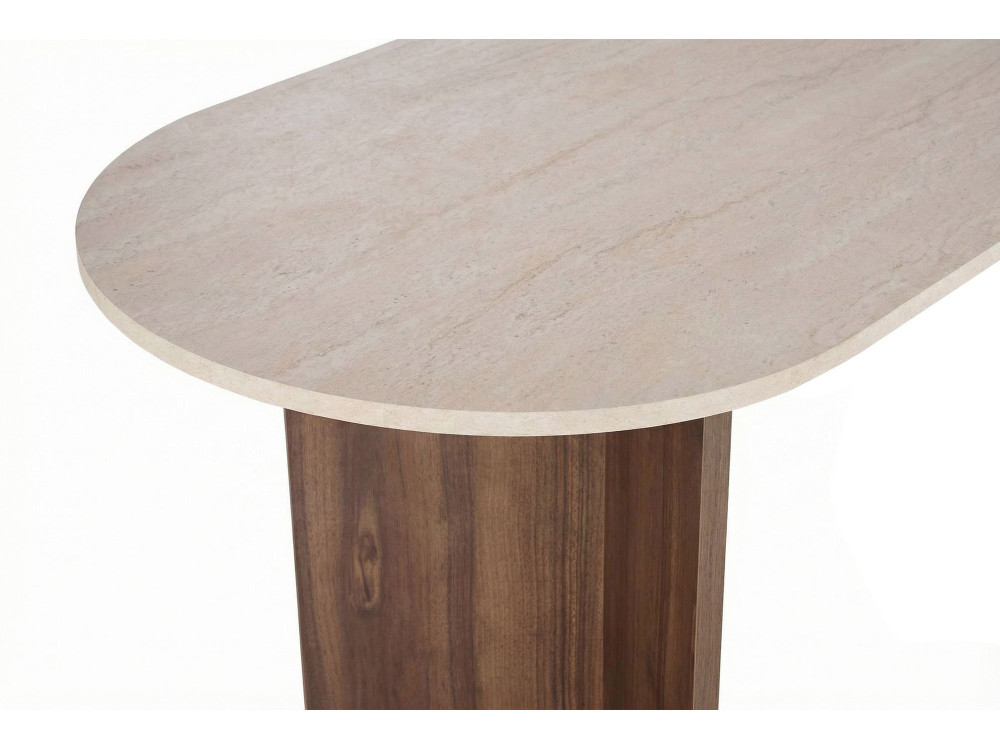 Houten eettafel "Virella" - 120 x 120 x 75 cm - Travertin