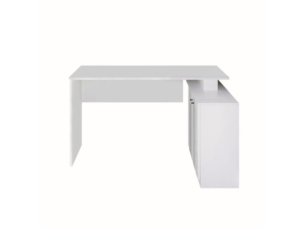 Houten bureau "Basak" - 130 x 60 x 74 cm - Wit