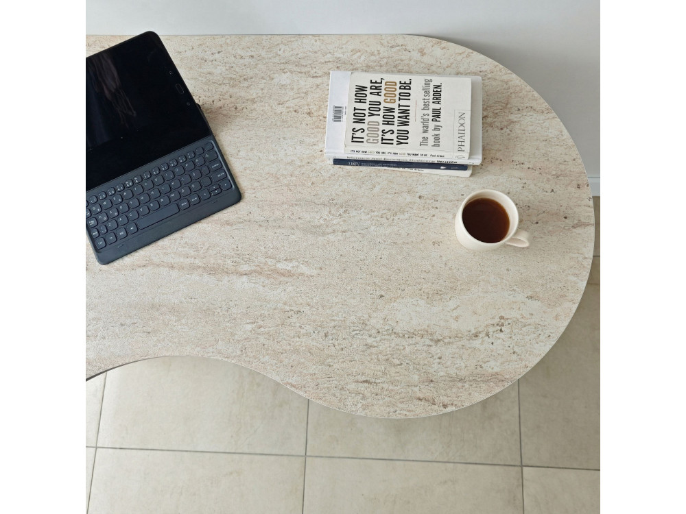 Houten bureau "Infini" - 120 x 60 x 75 cm - Travertin