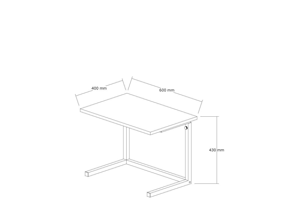 Houten bijzettafel "Sparkle" - 60 x 40 x 73 cm - Bruin