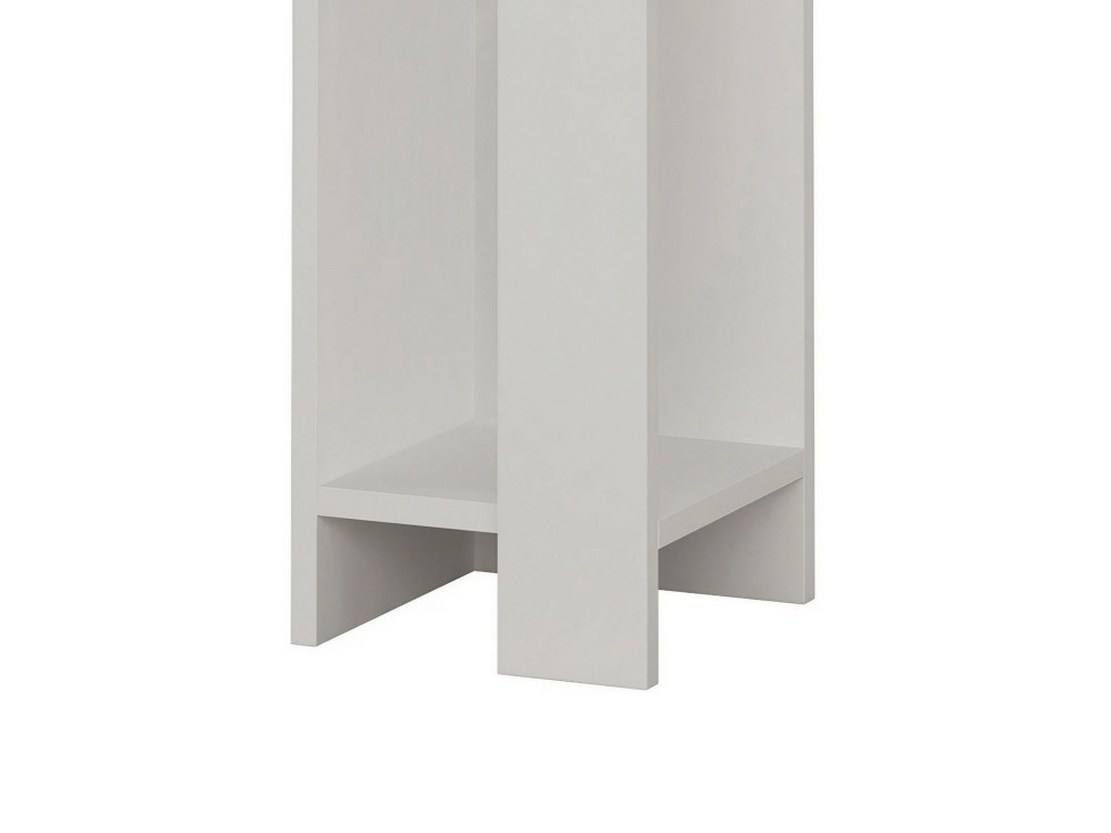 Elos Left" houten nachtkastje - 25 x 27 x 60 cm - Wit