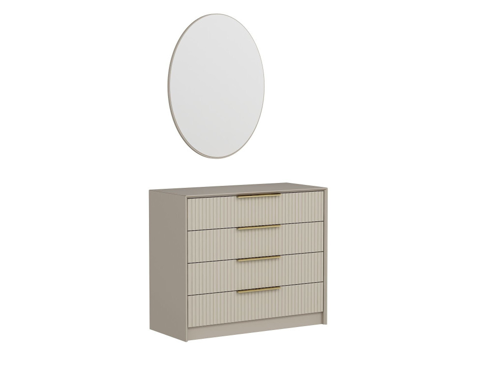 Houten ladekast "Kale" - 100 x 45 x 85 cm - Beige