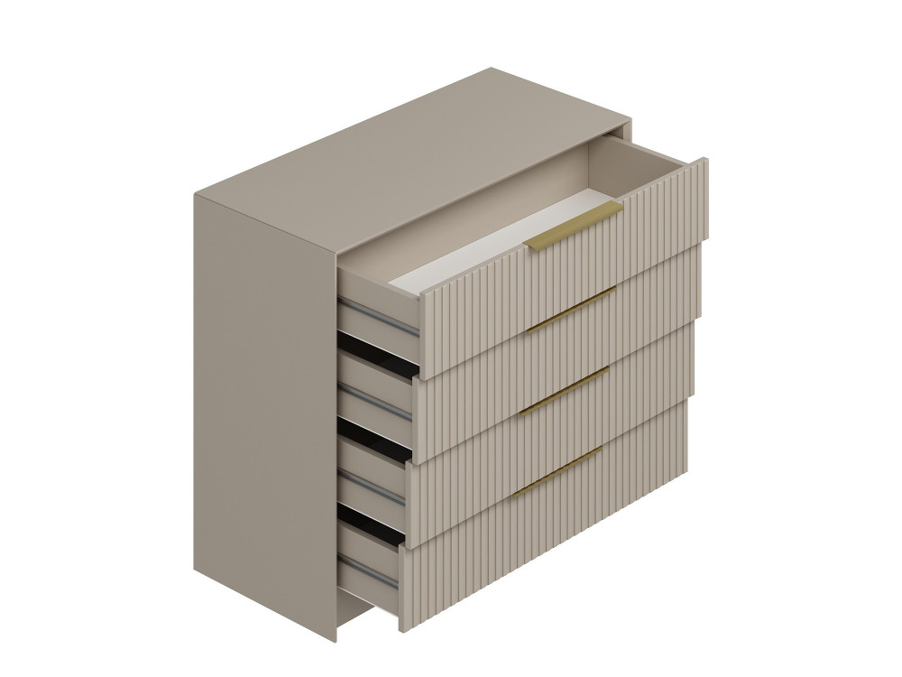 Houten ladekast "Kale" - 100 x 45 x 85 cm - Beige