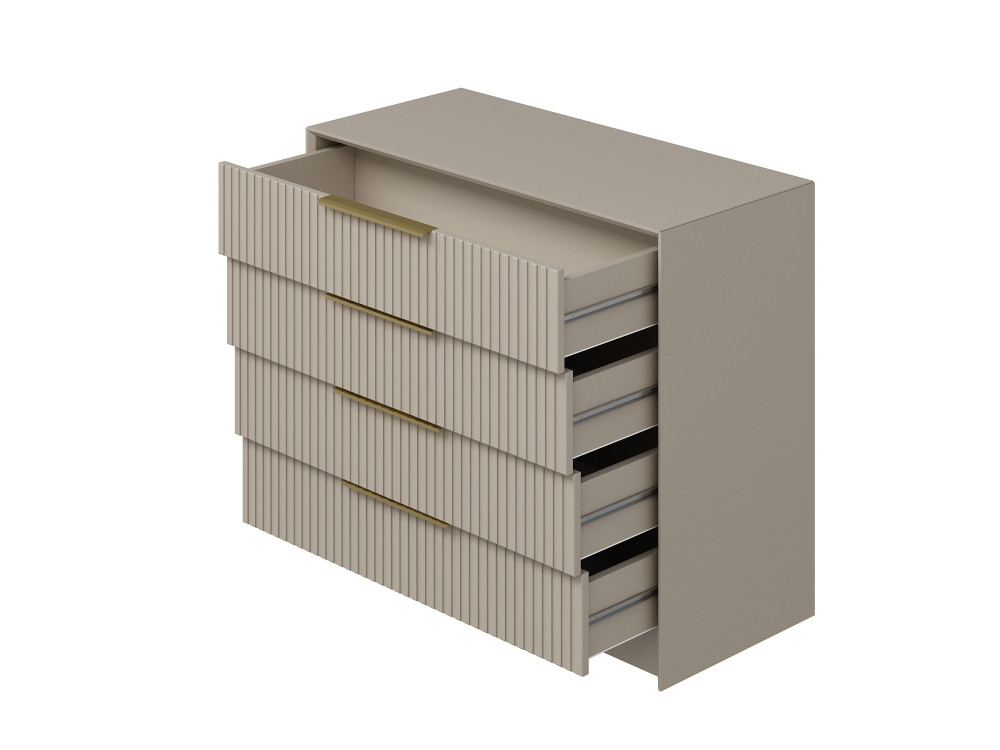 Houten ladekast "Kale" - 100 x 45 x 85 cm - Beige